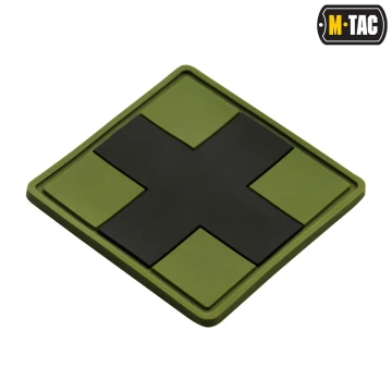 M-Tac naszywka Medic Cross Square 3D PVC olive emblemat