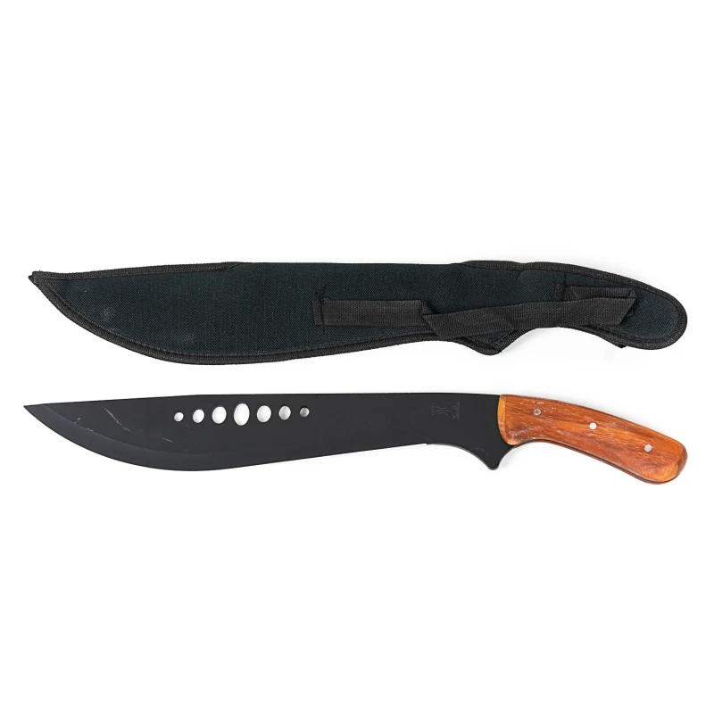 Maczeta Kukri w pokrowcu, czarna, ostrze 34 cm