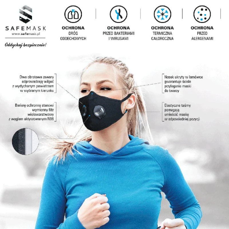 Filtr N99 do maski antysmogowej Active Safemask