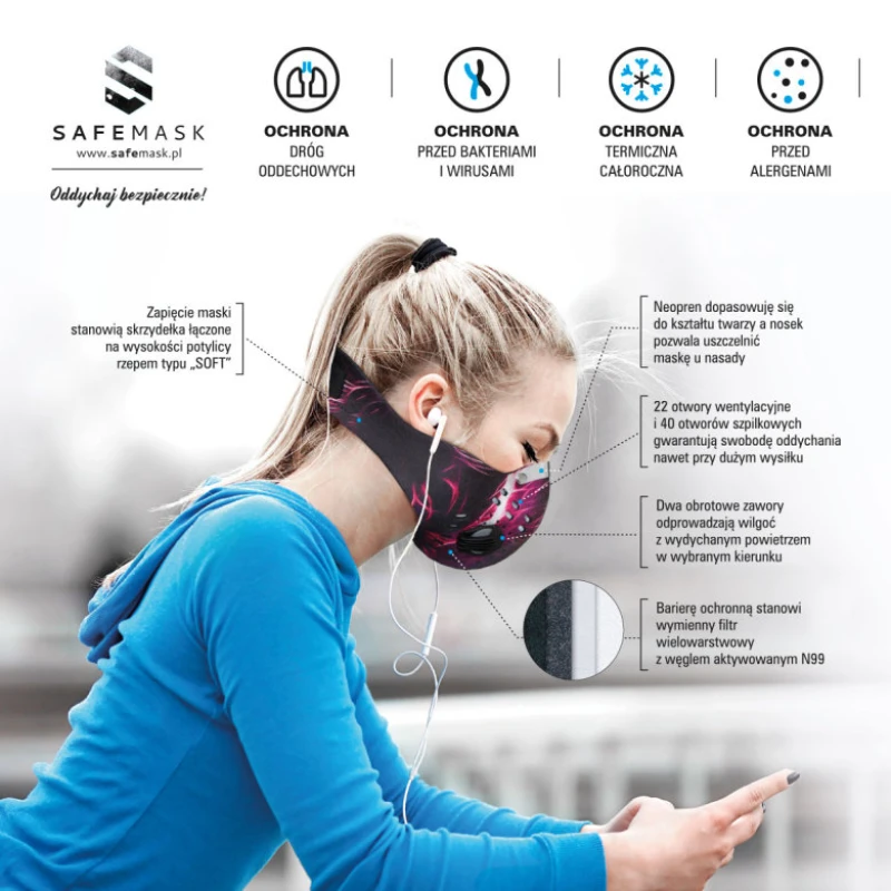 Filtr N99 do maski antysmogowej Sport Safemask