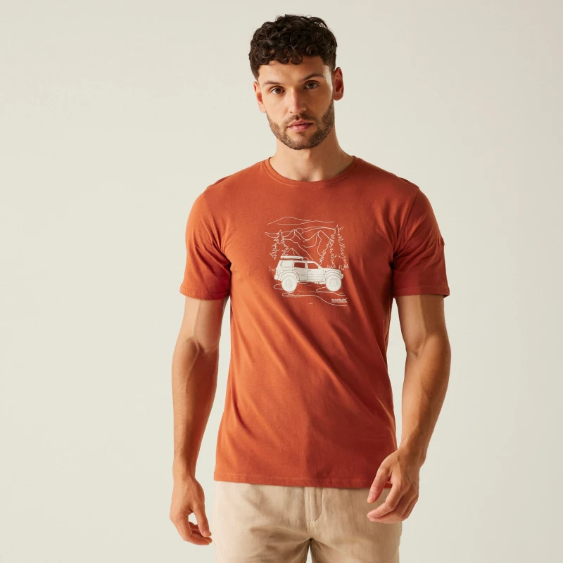 Męska koszulka Regatta Cline IX brązowa