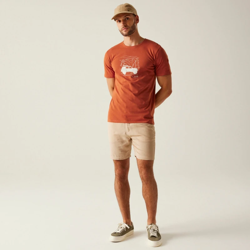 Męska koszulka Regatta Cline IX brązowa