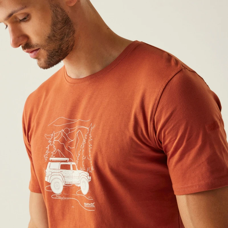 Męska koszulka Regatta Cline IX brązowa