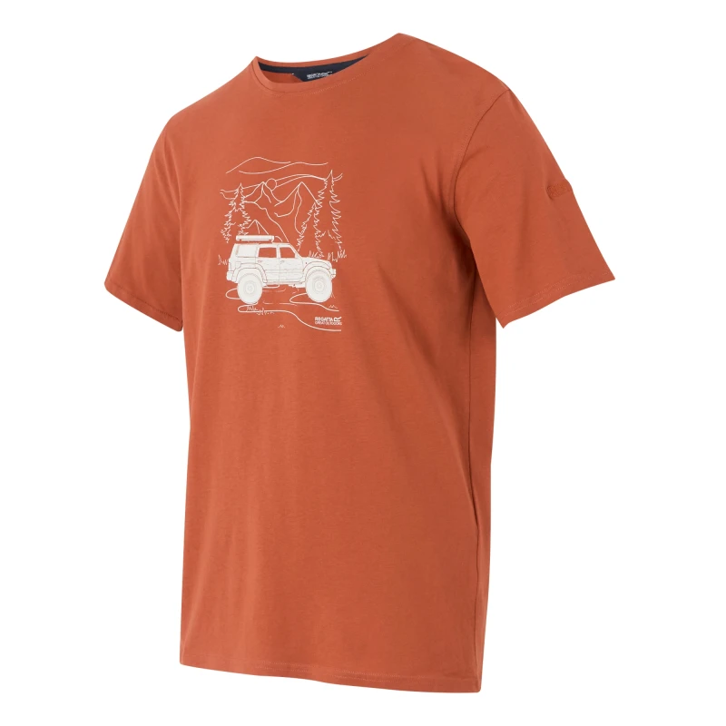 Męska koszulka Regatta Cline IX brązowa