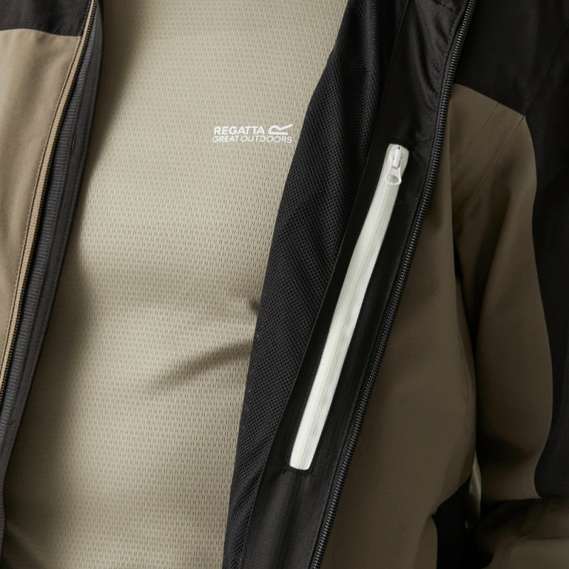 Męska kurtka Regatta przeciwdeszczowa Highton IV Stretch brąz