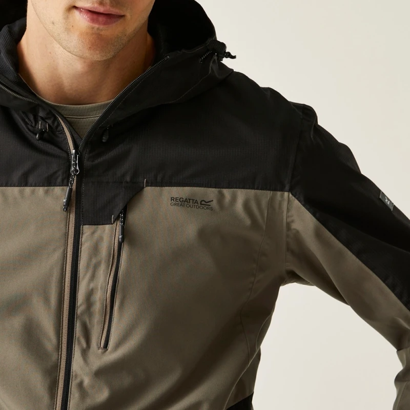 Męska kurtka Regatta przeciwdeszczowa Highton IV Stretch brąz