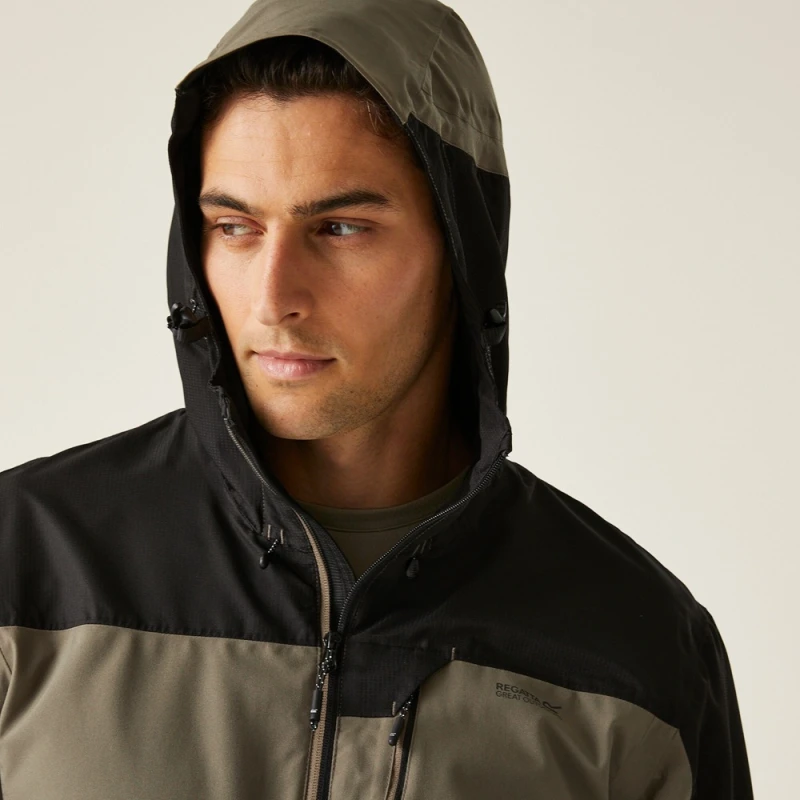 Męska kurtka Regatta przeciwdeszczowa Highton IV Stretch brąz