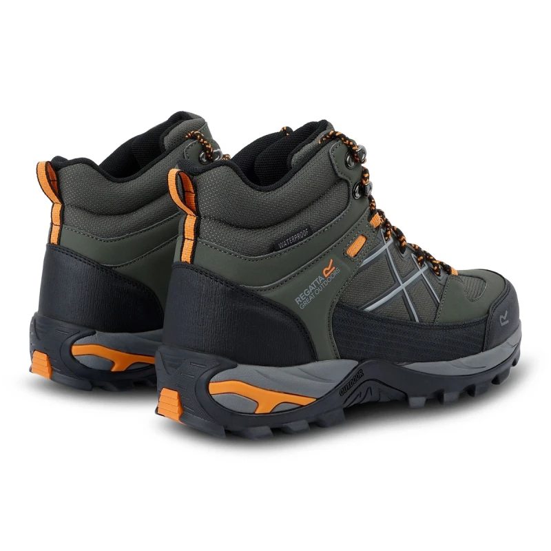 Męskie buty trekkingowe Regatta Samaris III Zielone górskie obuwie z membraną RMF834