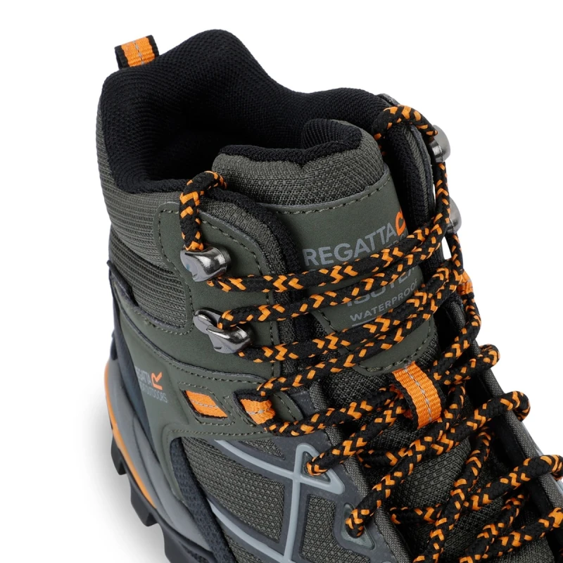 Męskie buty trekkingowe Regatta Samaris III Zielone górskie obuwie z membraną RMF834