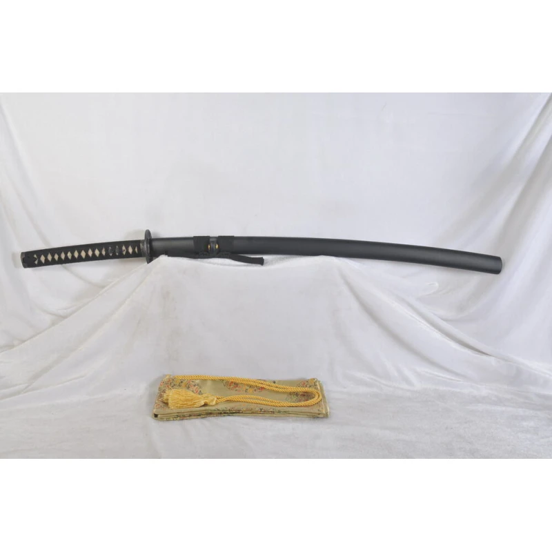 Kuty, ostry Miecz samurajski Katana, Stal 1060, R874 + stojak