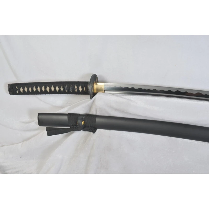 Kuty, ostry Miecz samurajski Katana, Stal 1060, R874 + stojak