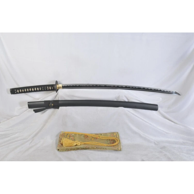 Kuty, ostry Miecz samurajski Katana, Stal 1060, R874 + stojak