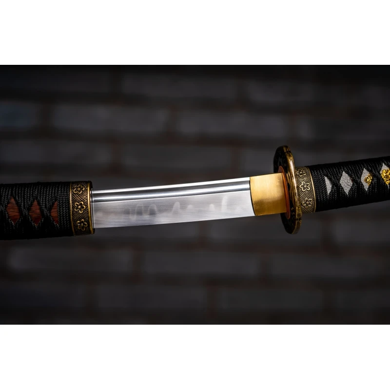 Miecz samurajski Katana stal T10 kuta, hartowana różnicowo gliną 62 HRC No.3