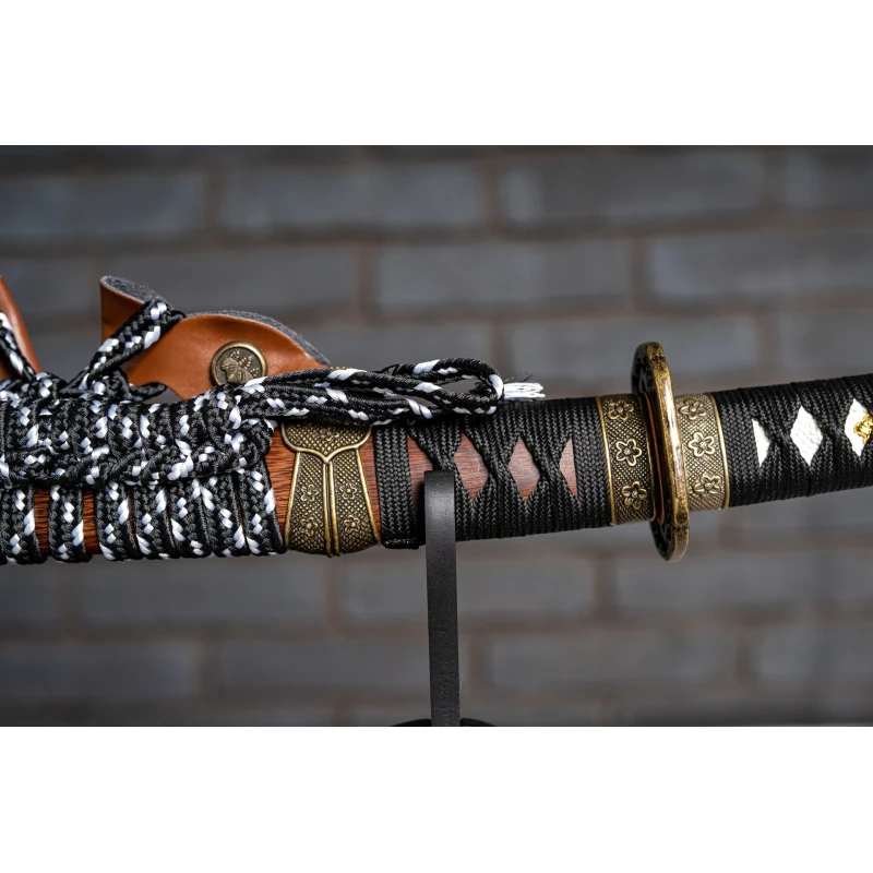 Miecz samurajski Katana stal T10 kuta, hartowana różnicowo gliną 62 HRC No.3