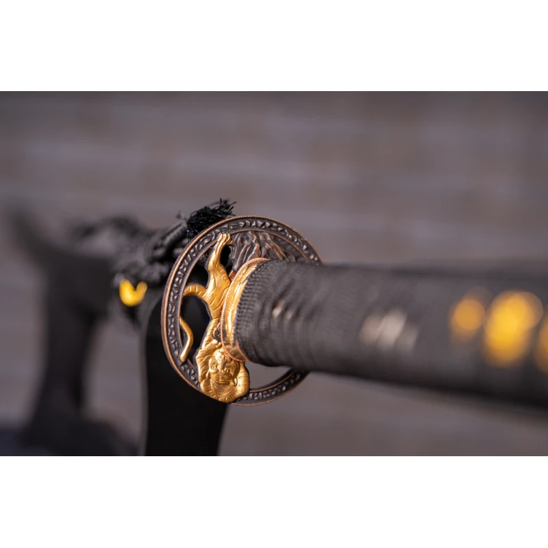 Miecz samurajski Katana stal T10 kuta, hartowana różnicowo gliną 62 HRC No.4