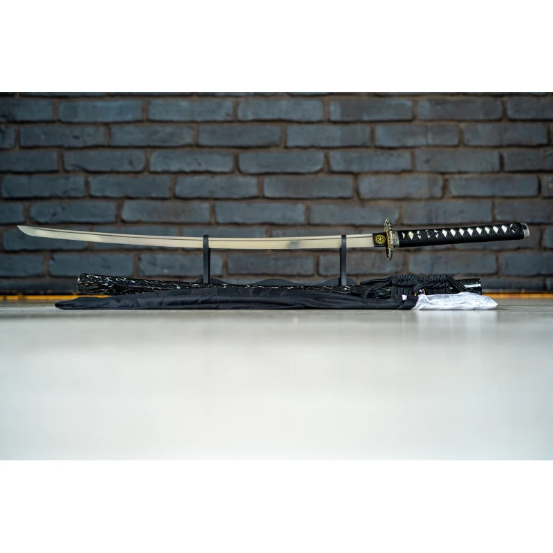 Miecz samurajski Katana ze stali damasceńskiej T10 kuta 55–58 HRC No.2