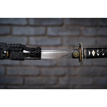 Miecz samurajski Katana ze stali damasceńskiej T10 kuta 55–58 HRC No.2