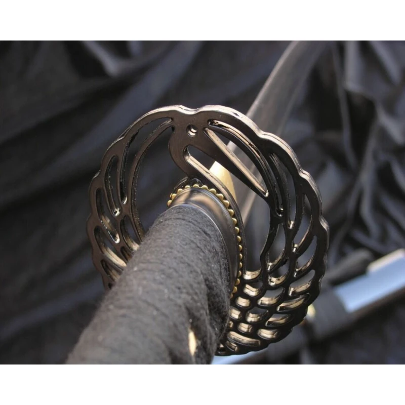 Miecz samurajski ostry, katana 5KN5-420 do treningu cięć + stojak