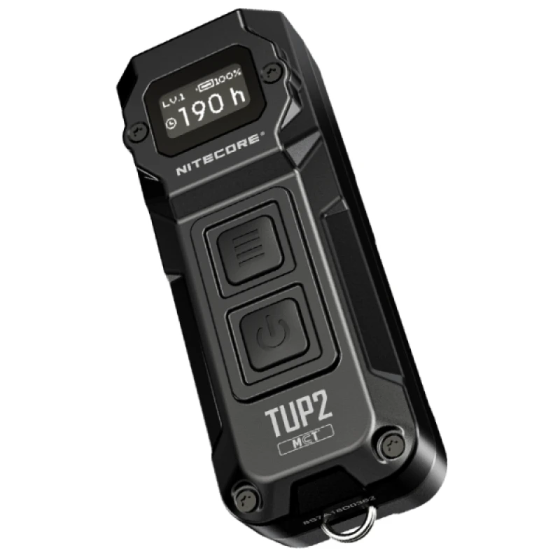 Mocna latarka brelok Nitecore TUP2 MCT wyświetlacz OLED, USB-C 1200 lm czarna