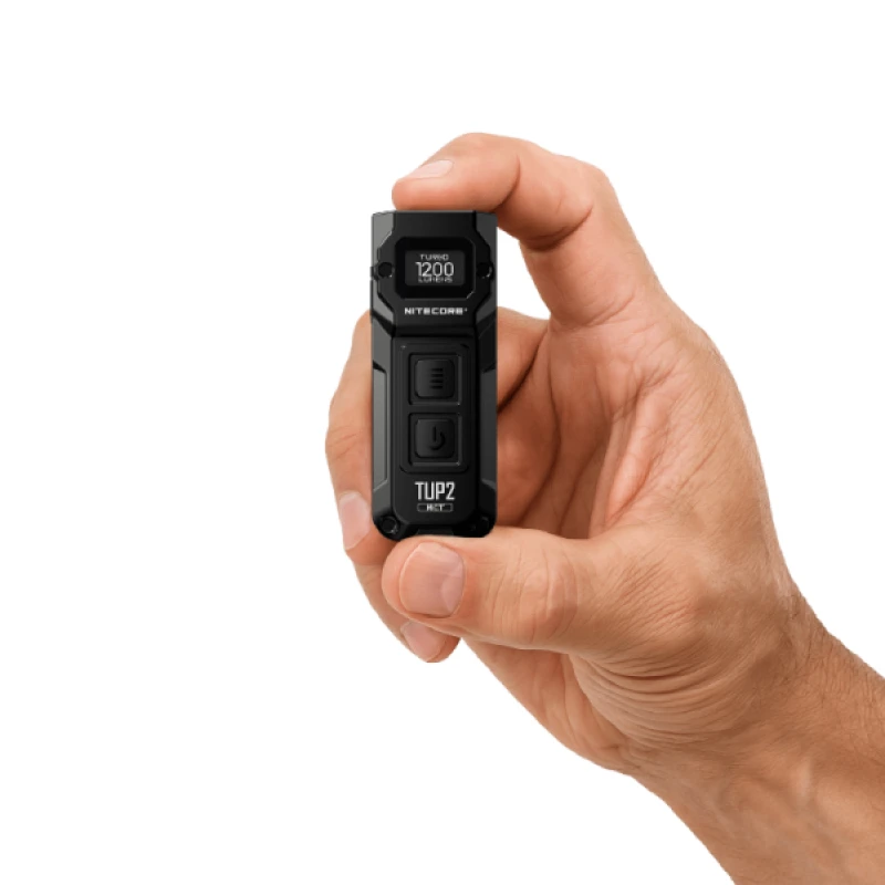 Mocna latarka brelok Nitecore TUP2 MCT wyświetlacz OLED, USB-C 1200 lm czarna
