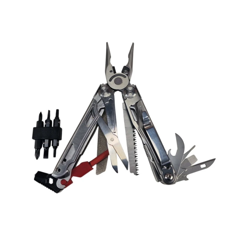 Multitool AZYMUT Giewon FS Fire Starter H2038A - survivalowy 19 narzędzi, krzesiwo, gwizdek, kabura 