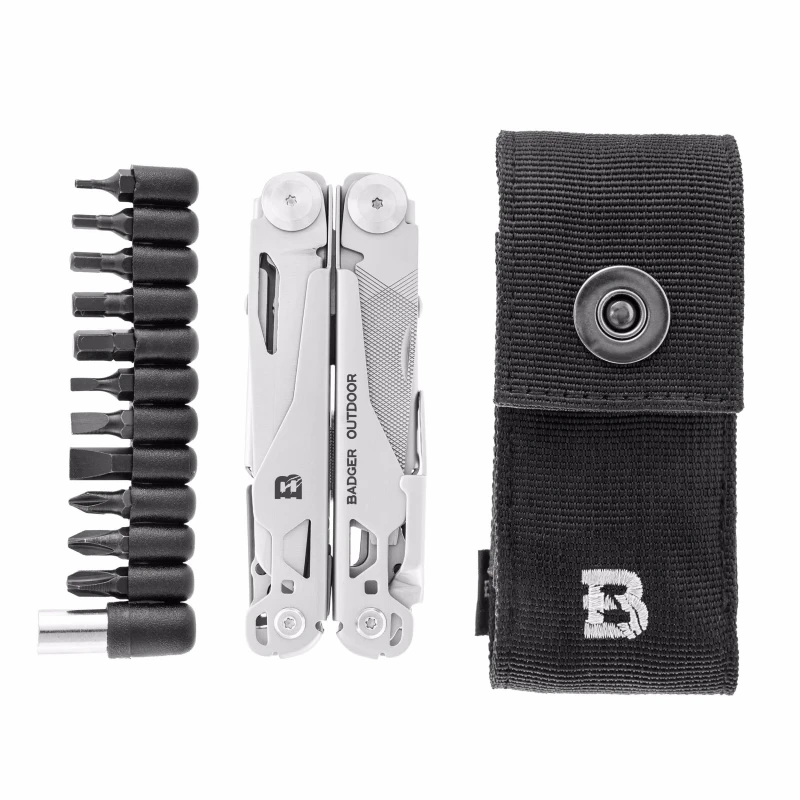 Multitool Badger Outdoor Solid 16 narzędzi w etui z bitami