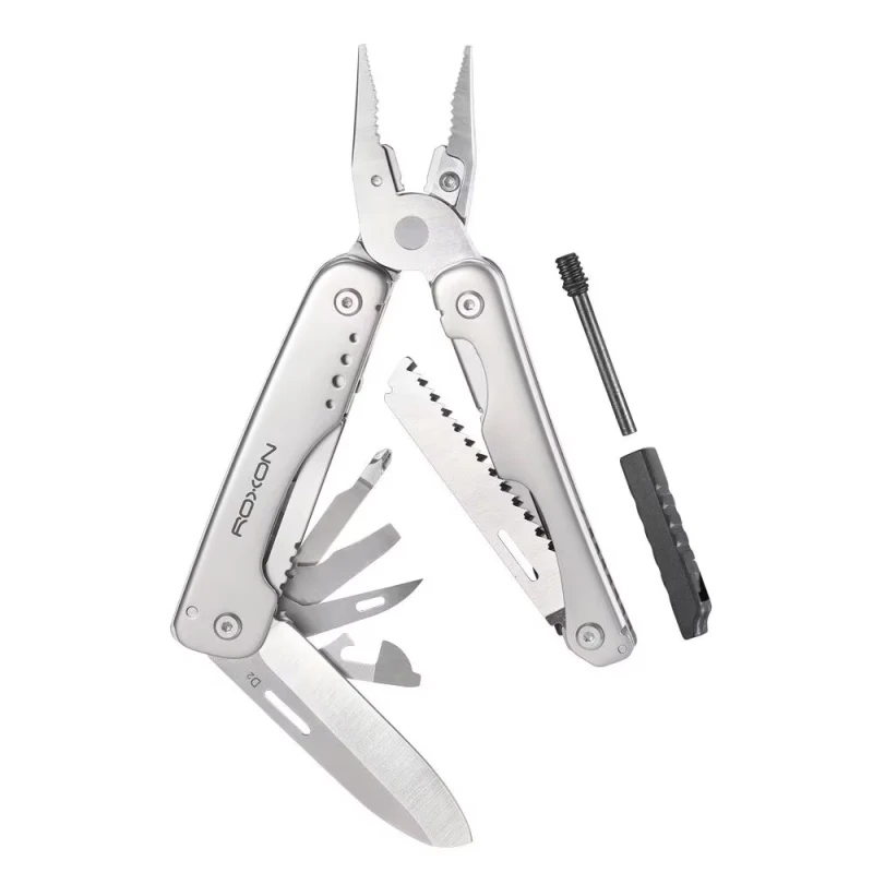 Multitool Roxon S803E Flash ostrze ze stali D2, 20 narzędzi w kaburze