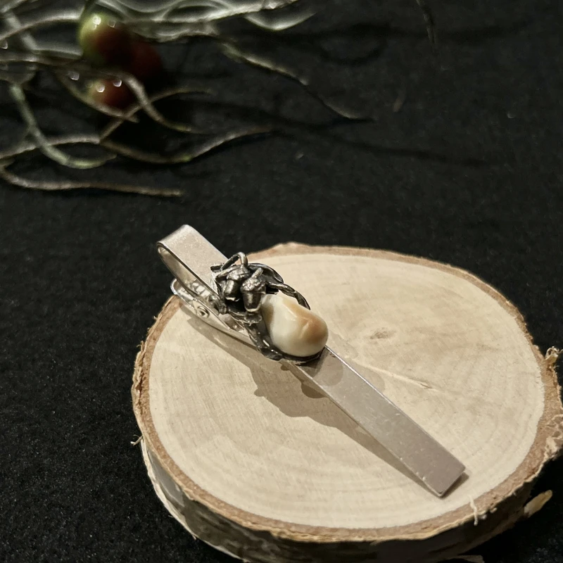 Myśliwska Spinka do krawata myśliwskiego czyste srebro 925 z grandlem