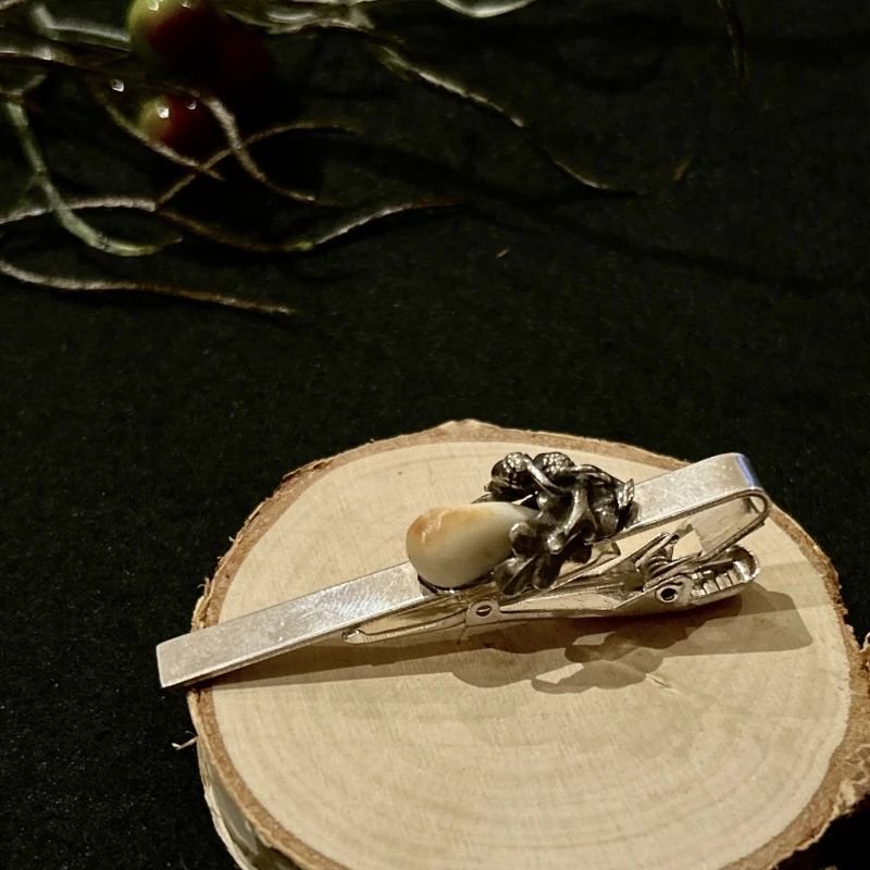 Myśliwska Spinka do krawata myśliwskiego czyste srebro 925 z grandlem