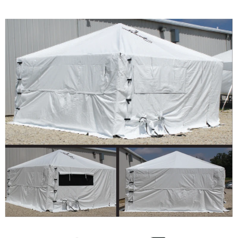 Namiot humanitarny CELINA HGPTS kryzysowy dla służb, obrony cywilnej - zielony khaki