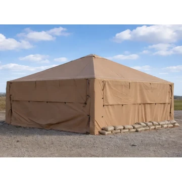 Namiot humanitarny CELINA HGPTS kryzysowy dla służb, obrony cywilnej - piaskowy