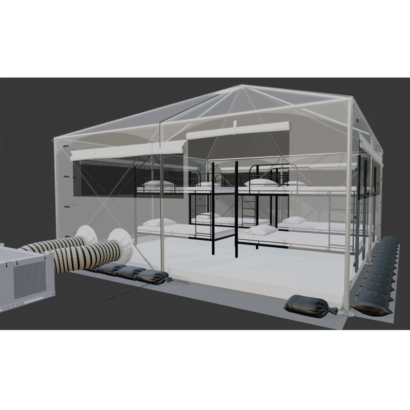 Namiot humanitarny CELINA HGPTS kryzysowy dla służb, obrony cywilnej - zielony khaki