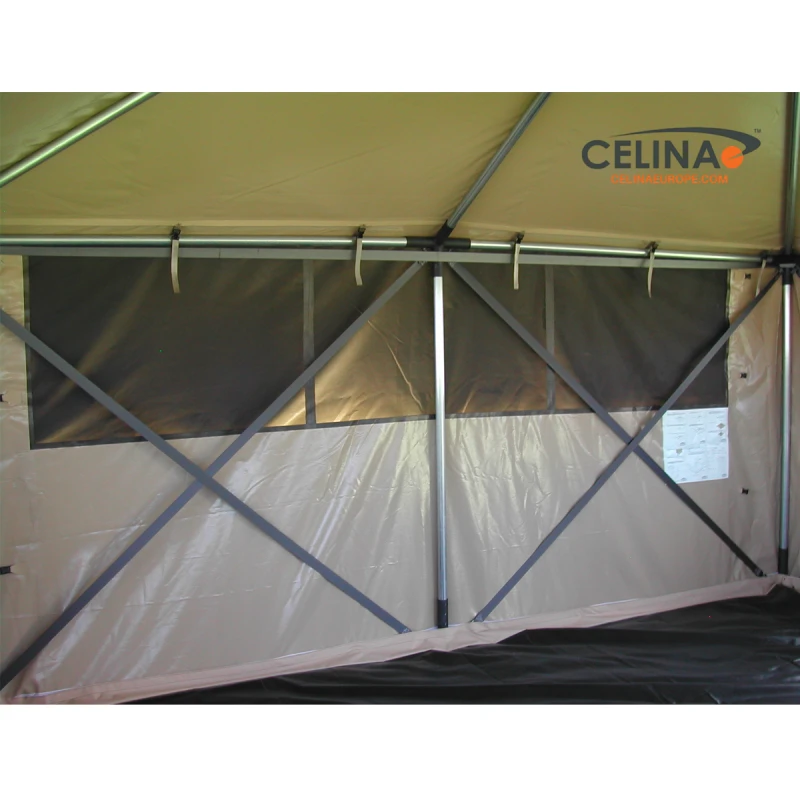 Namiot humanitarny CELINA HGPTS kryzysowy dla służb, obrony cywilnej - zielony khaki