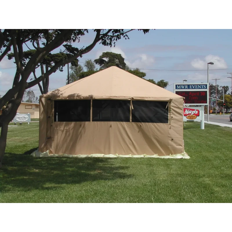 Namiot humanitarny CELINA HGPTS kryzysowy dla służb, obrony cywilnej - zielony khaki