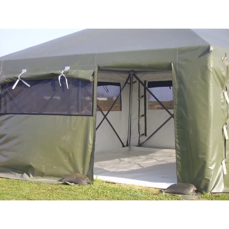 Namiot humanitarny CELINA HGPTS kryzysowy dla służb, obrony cywilnej - zielony khaki