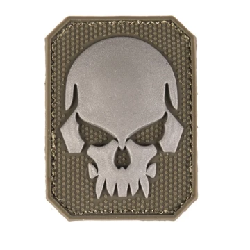 Naszywka emblemat skull mil-tec zielona czaszka