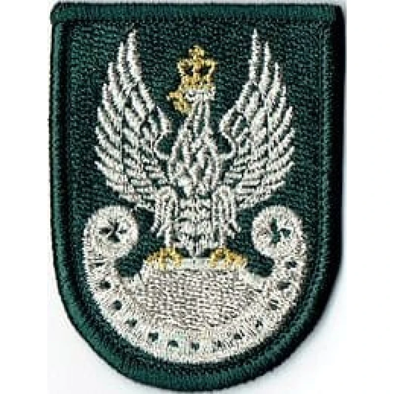 Naszywka Godło - Orzeł polski na beret wojskowy zielony nr 137