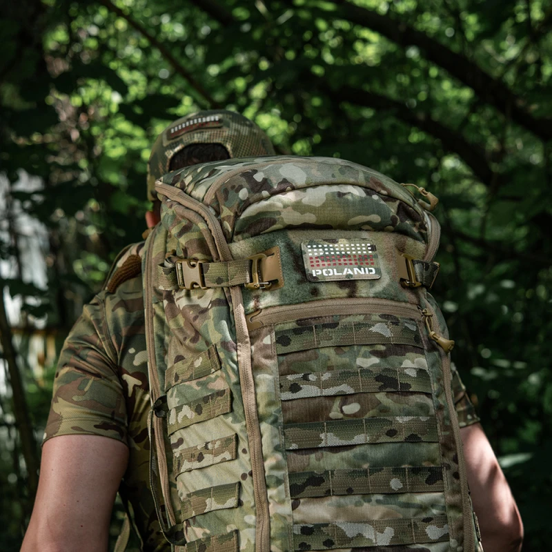 naszywka M-Tac Poland z flagą 50x80 Laser Cut multicam