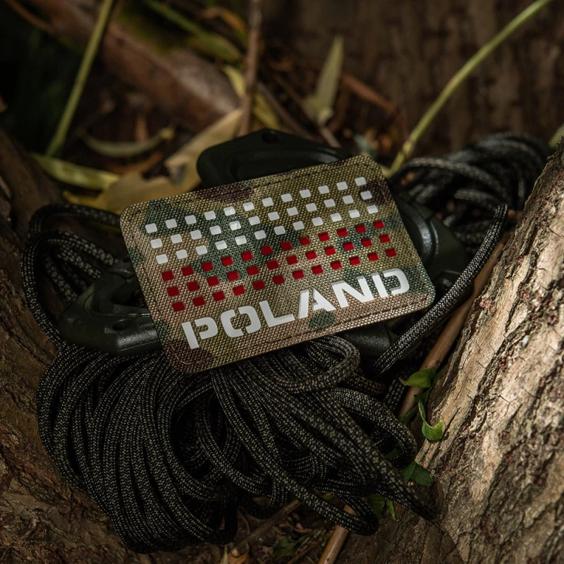 naszywka M-Tac Poland z flagą 50x80 Laser Cut multicam