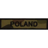 Naszywka POLAND na mundur wojskowy - rzep PL woodland