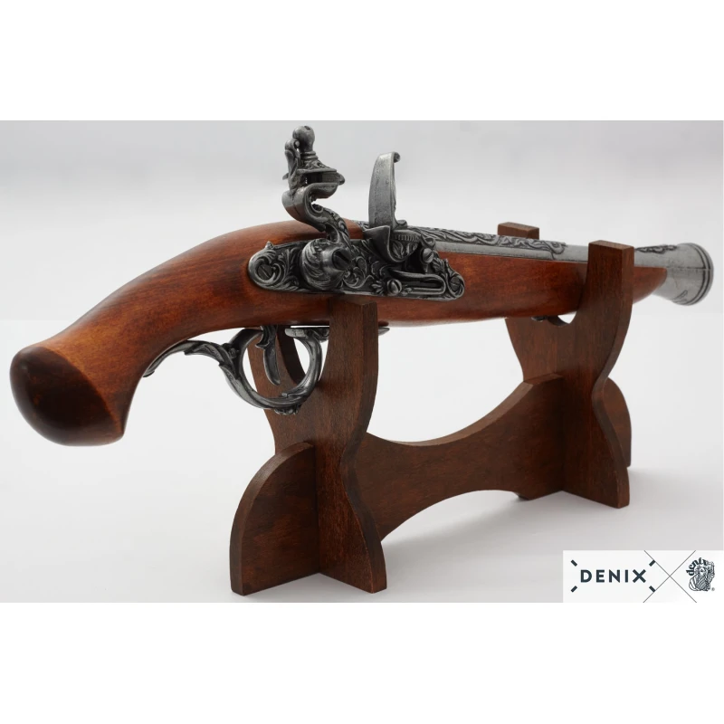 Niemiecki garłacz Pistolet skałkowy z XVII w. DENIX - replika dekoracyjna