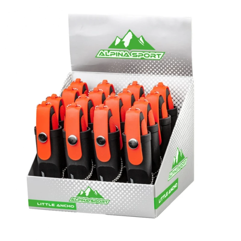 Mały Nóż Alpina Sport Ancho w pochewce na łańcuszku, black-orange