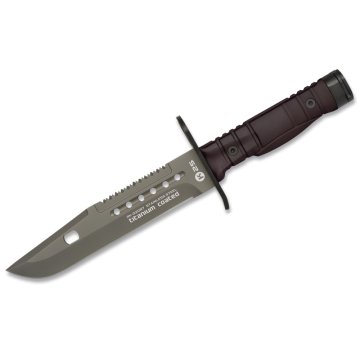 Nóż Bagnet K25 32067 stal 7Cr17Mov, osełka, cięcie drutu, tytanowa powłoka 