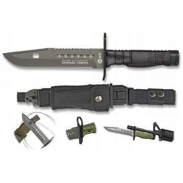 Nóż Bagnet K25 32067 stal 7Cr17Mov cięcie drutu, tytanowa powłoka 