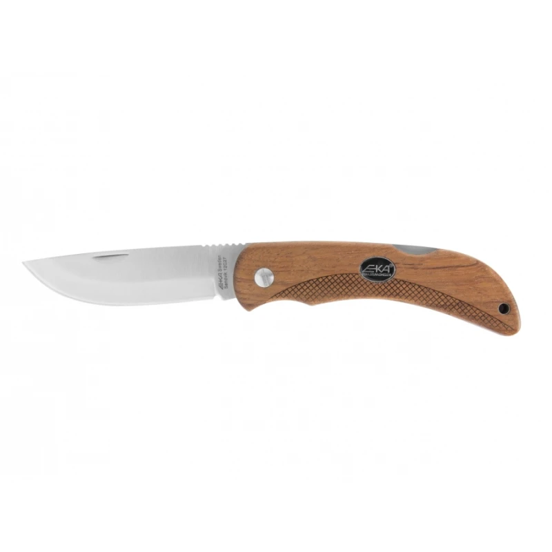 Nóż Eka składany Swede 10 wood Sandvik 12C27