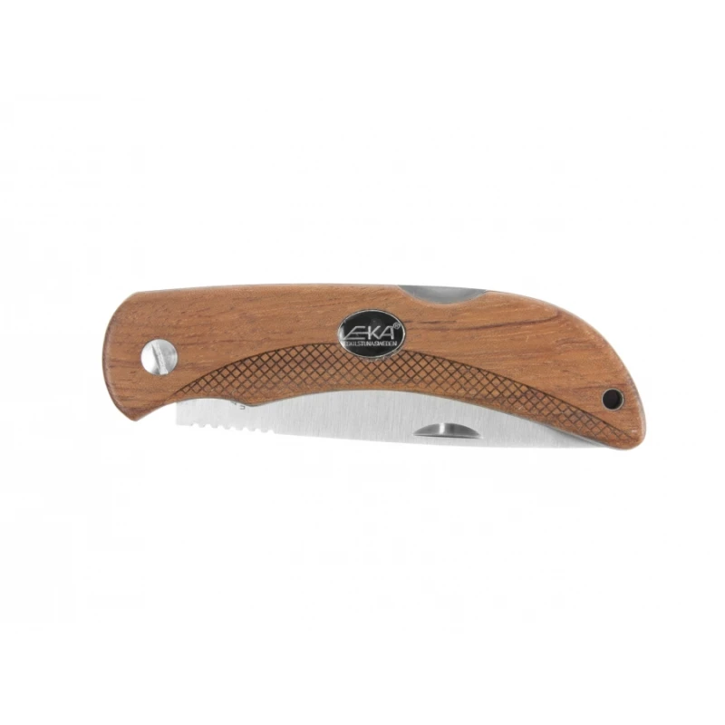 Nóż Eka składany Swede 10 wood Sandvik 12C27