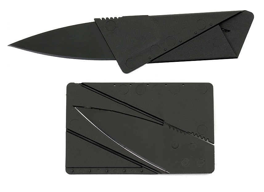 Nóż w karcie kredytowej, składany do portfela