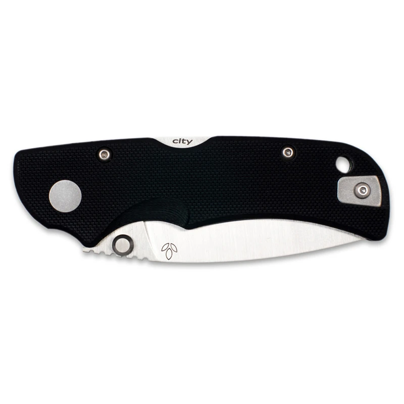 Nóż Manly City CPM S90V flat handle 60-62 HRC black płaski chwyt