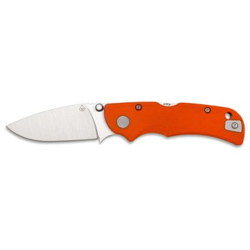 Nóż Manly City CPM S90V flat handle 60-62 HRC orange płaski chwyt
