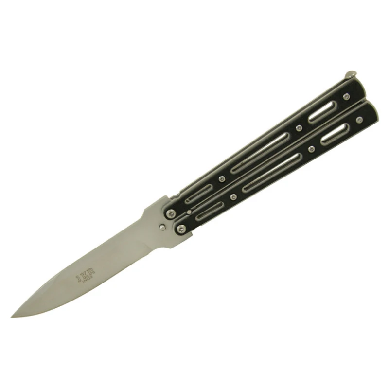 Nóż motylek JKR200 INOX, Balisong, ostrze 10 cm